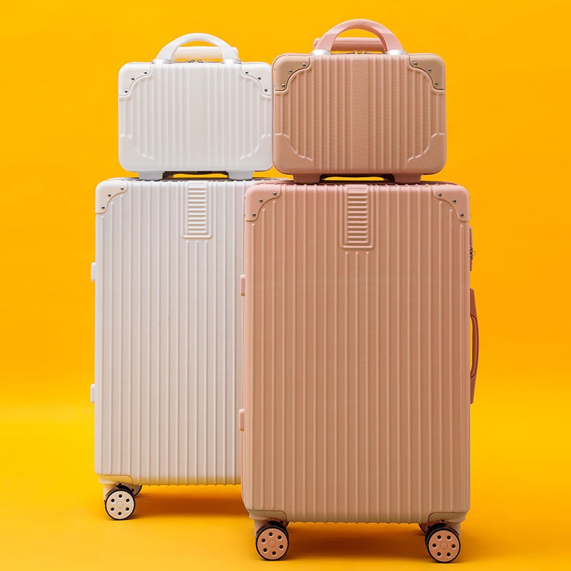 Vali retro nữ kéo nhỏ tươi mới nam sinh viên đa năng mẹ da