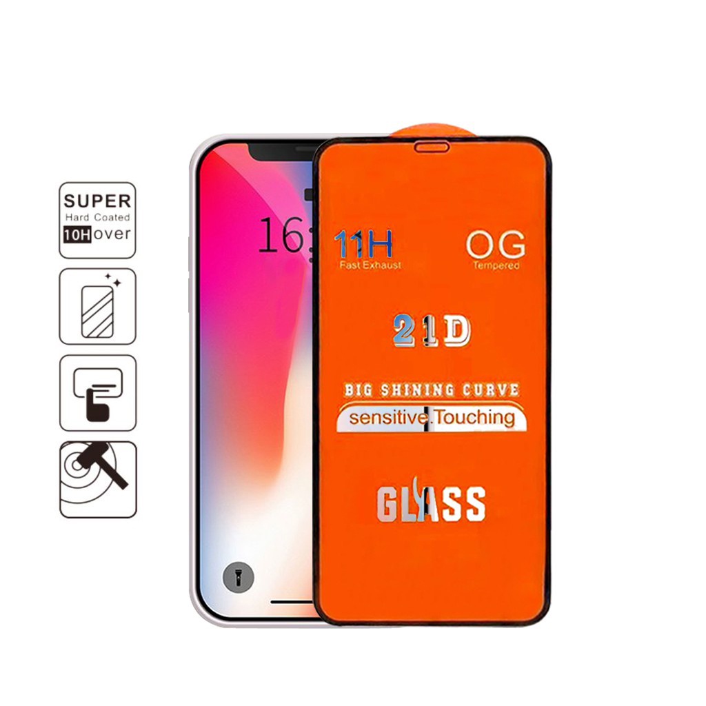 Kính cường lực Full màn 21D 6/6s/6plus/6s plus/7/8/7plus/8plus/x/xs/xs max/11/11/12/13/pro/promax - Awifi Case D1-3