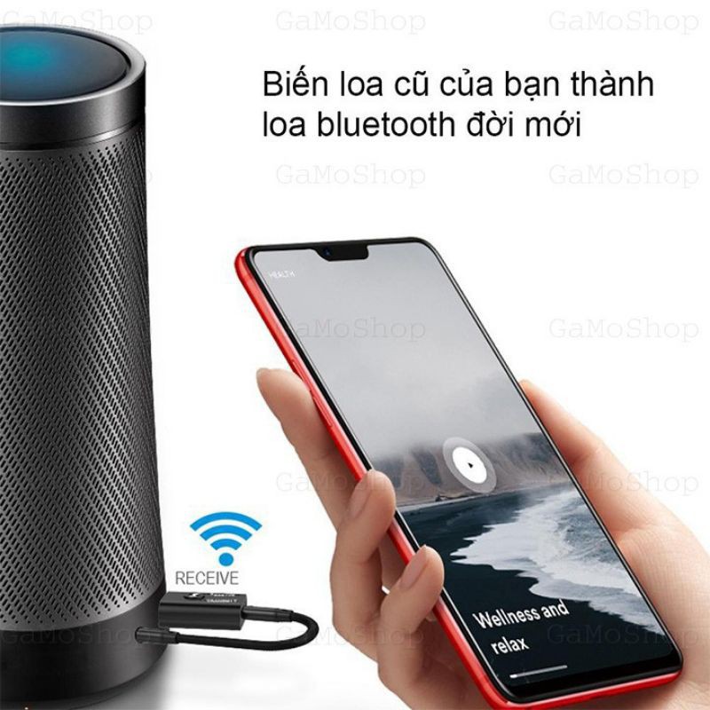 Thiết bị thu phát Bluetooth 2 chiều, kết nối tivi, máy tính, amply...