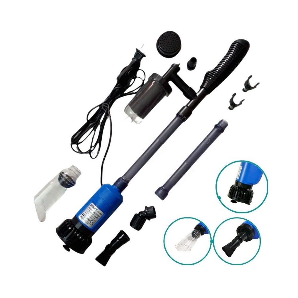 Máy Hút Cặn Đáy Bể Cá Tích Hợp Đầu Bơm Sobo BO-028 BO058 - Vệ Sinh Hồ Cá Siêu Sạch