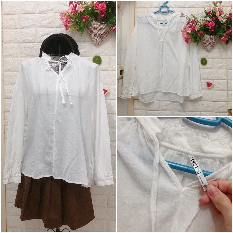 Áo xô trắng vin trắng xinh dưới 60 kg