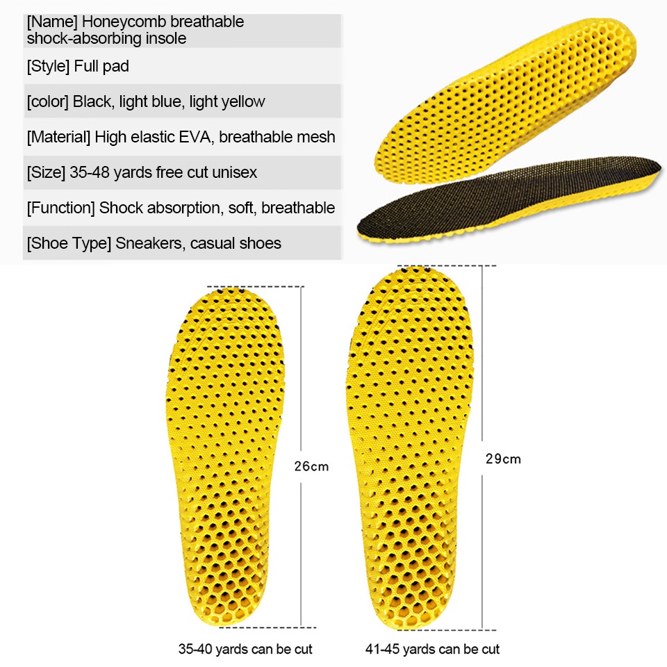 Miếng Lót Giày Thể Thao Thoáng Khí Thấm Hút Tốt Chống Sốc Tiện Dụng Cho Nam Và Nữ