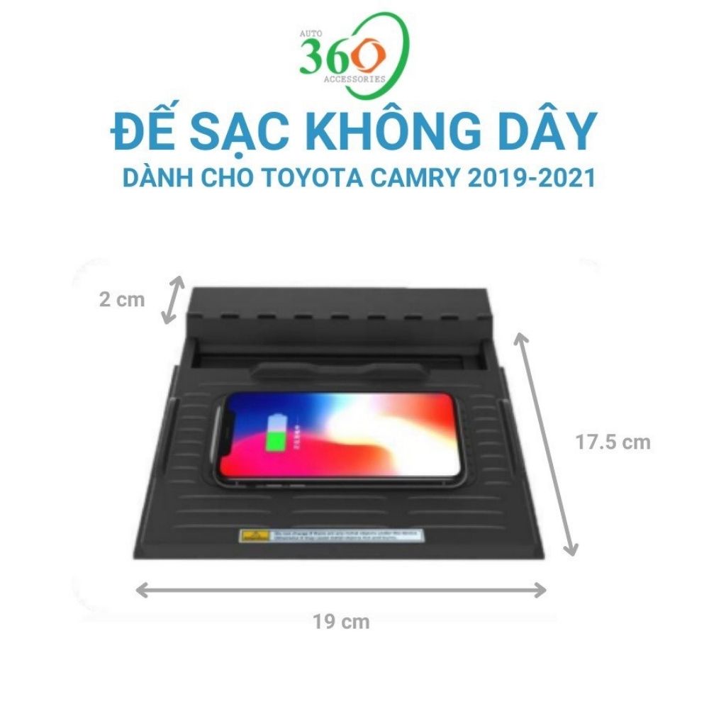 Đế sạc không dây, dock sạc không dây Blaupunkt dành cho Toyota Camry 2019-2021