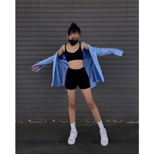 Quần short nữ lưng cao co giãn, Quần đùi cạp khóa tôn dáng cho nữ chất cực đanh | BigBuy360 - bigbuy360.vn