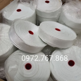 5 cuộn băng vải sợi thủy tinh chịu nhiệt, bản rộng 20-25mm