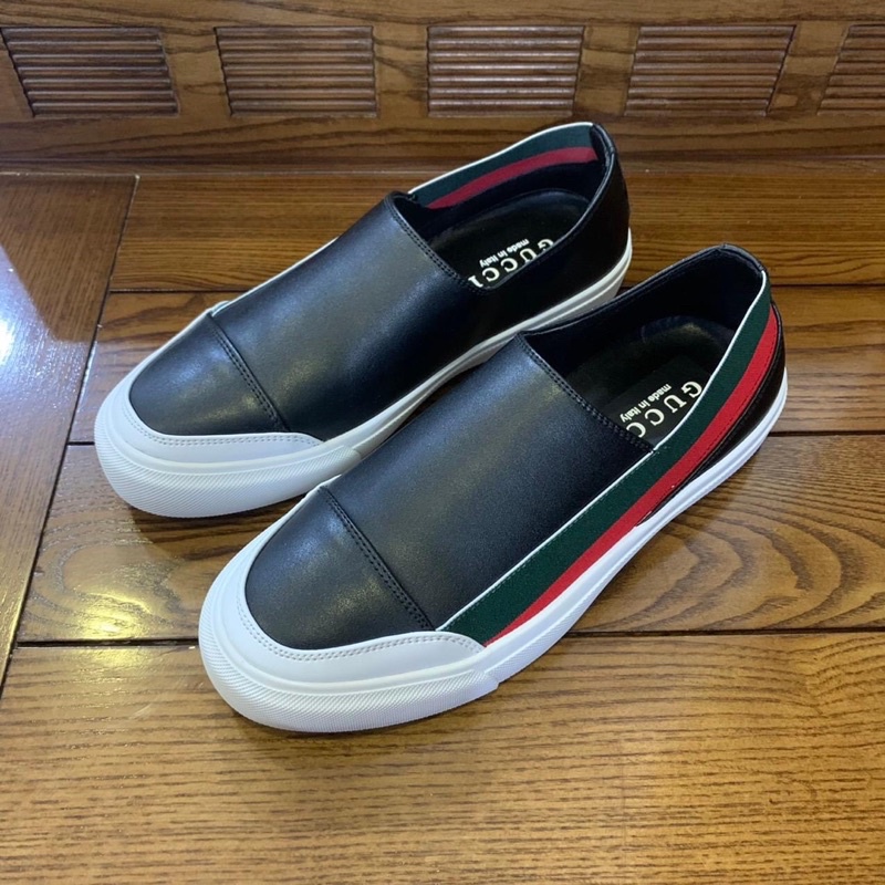 ⚡️CHUẨN 1:1⚡️Giày slipon Gu Cì da thật-viền chun_Giày da slipon GU Cì hàng xuất khẩu New