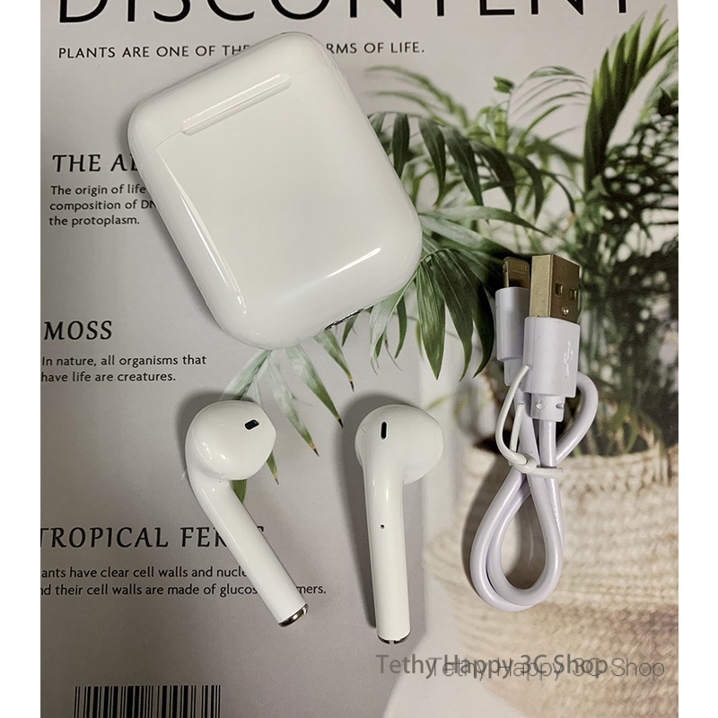 Tai Nghe i12 Bluetooth 5.0 Không Dây Thời Trang Với Hộp Đựng Bằng Silicone Cho iOS Android