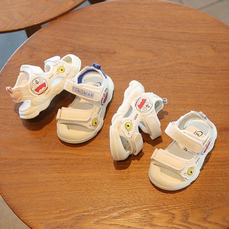 Sandal cho bé trai bé gái tập đi Dép Doremon Giày 2 quai trơn cao cấp trẻ em [DTD16]