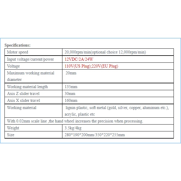 Máy khoan mài tiện mini đa năng để bàn 12V DC 2A 24W Lathe machine The First