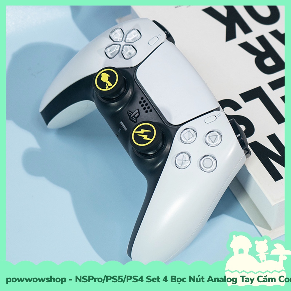 [Sẵn VN - Hỏa Tốc] NSPro/PS4/PS5 Set 4 Bọc Nút Cần Xoay Analog Cho Tay Cầm Controller Running Dark Pika