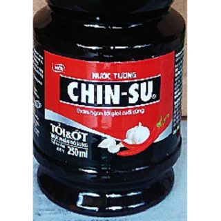 NƯỚC TƯƠNG TỎI ỚT CHINSU MỚI chai 250ml TSX 07/2018 HSD 12 THÁNG