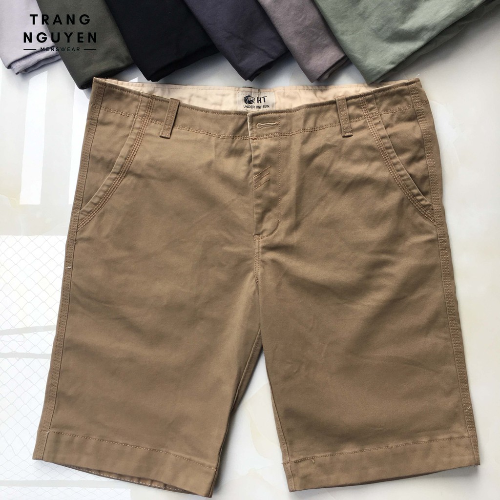 Quần Short Kaki Nam Dây Kéo Big Size 70-90kg TRANG NGUYEN MENSWEAR Mềm Mịn Form Rộng Thoải Mái Năng Động Cao Cấp