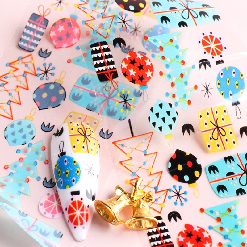 Miếng Dán Trang Trí Móng Tay Chủ Đề Giáng Sinh