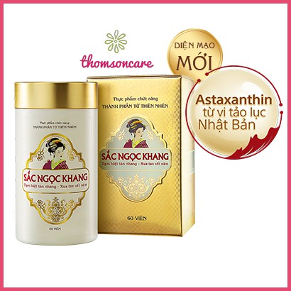 Sắc ngọc khang viên uống Lọ 60v Giảm nám, tàn nhang, đẹp da từ mầm đậu tương, Lcystin và thảo dược Hoa Thiên Phú | BigBuy360 - bigbuy360.vn
