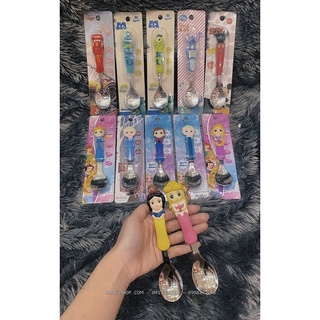 Muỗng ăn inox nổi 3D các nhân vật Disney cho Bé trai và Bé gái