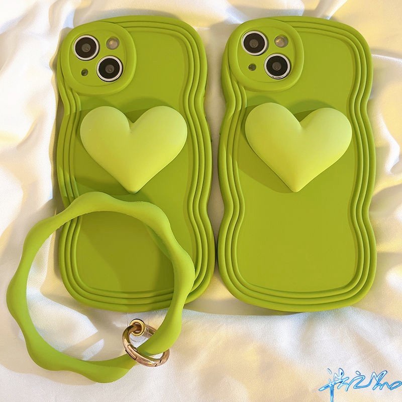 Ốp Điện Thoại Màu Xanh Lá 3D Cho Vivo Y11 Y15 Case Y12 Y17 U10 Y33S Y21T Y33T Y21 V9 Y85 V20 Pro S1 Y19 Y20 Y20i Y12S Y12A Y20S