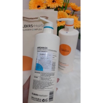 - Cặp Dầu gội Xả Olexrs Argan Oil Collagen Hair Salon Cao Cấp 960ml/1chai.