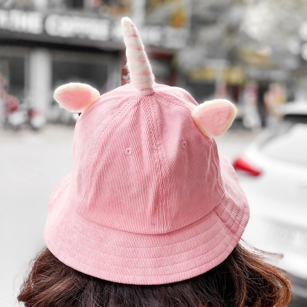 Mũ Nón Maruko 3D Rộng Vành Nhiều Kiểu Sừng Nhọn Unicorn Bucket Hat