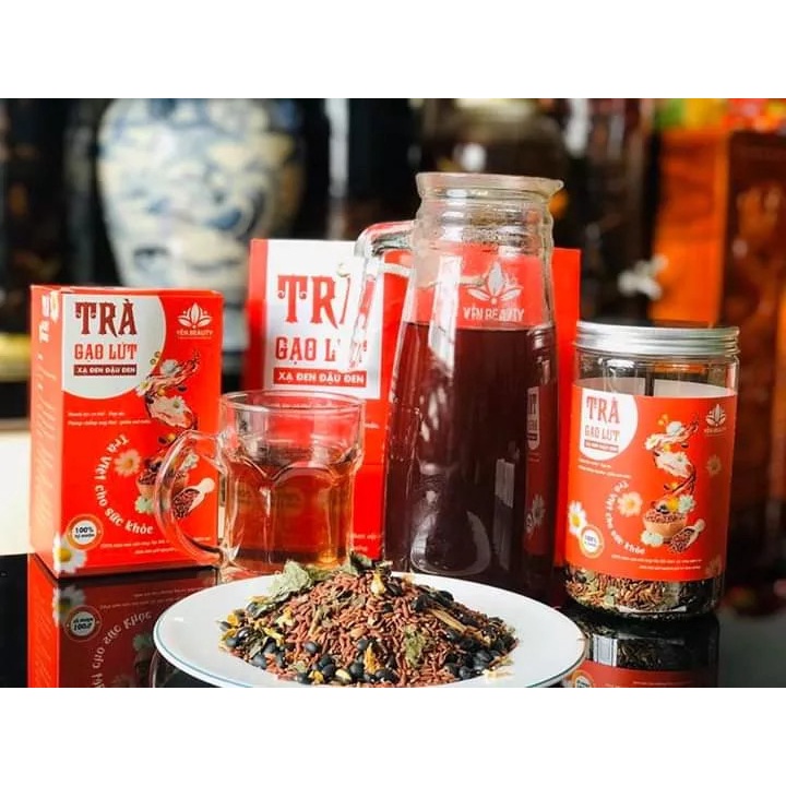 Trà Gạo Lứt Yến BEAUTY [ 700g ] - Trà giảm cân, chăm dáng, dưỡng da,Thanh lọc cơ thể. Detox, thải độc.