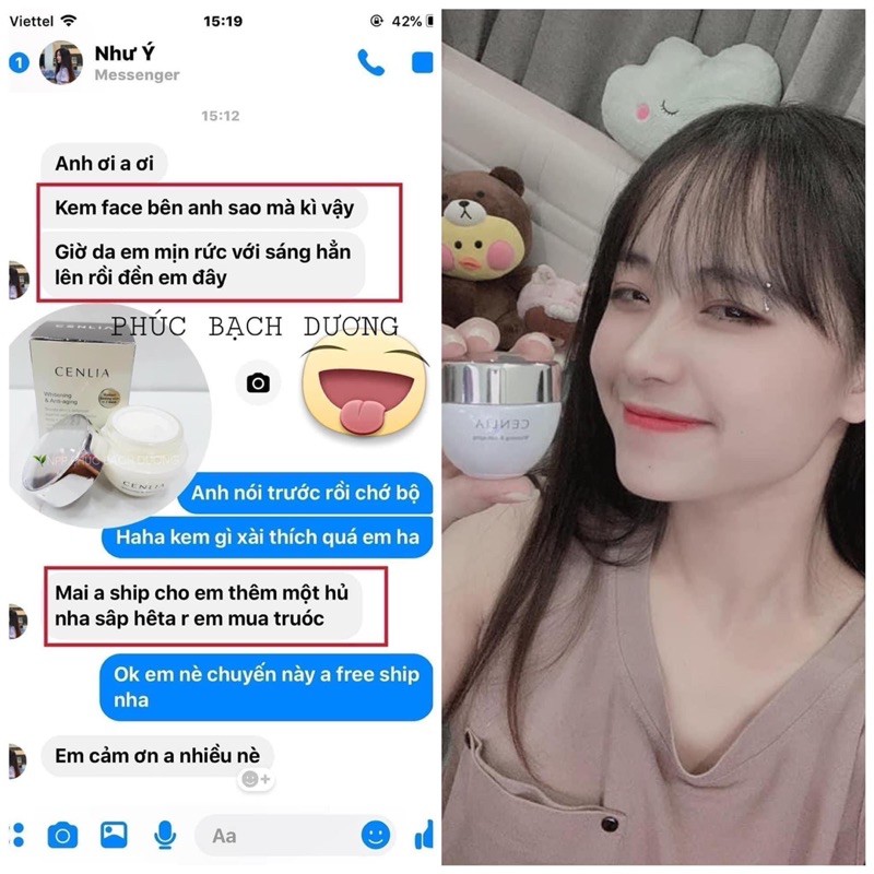 Kem face CENLIA 🔥[ CHÍNH HÃNG ]🔥 giúp làm sáng da, giúp da đều màu, kềm dầu, se khít lỗ chân lông, giúp da luôn mềm mịn | BigBuy360 - bigbuy360.vn