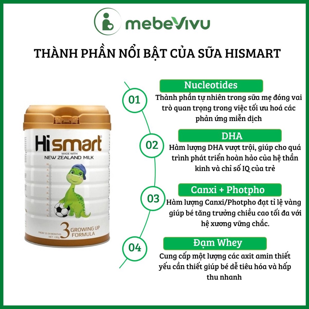 Sữa bột Hismart số 3 400g