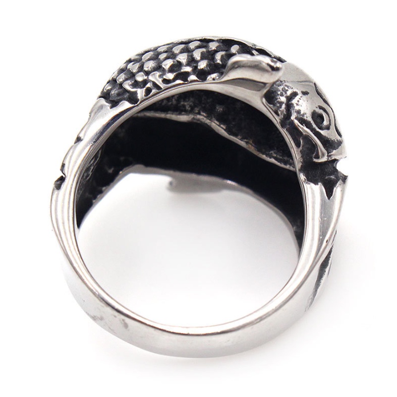 Nhẫn Đeo Tay Kim Loại Khắc Hình Cá Chép Phong Cách Rock Cá Tính Cho Nam Nữ