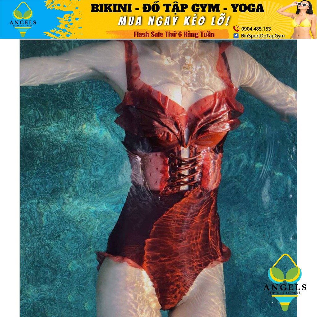 Bikini,Bộ Đồ Bơi Body Phối Voan Cao Cấp, 2 Màu Cam Đất, Đen , Hàng Nhập Đủ Size M L XL, BHN010 | WebRaoVat - webraovat.net.vn