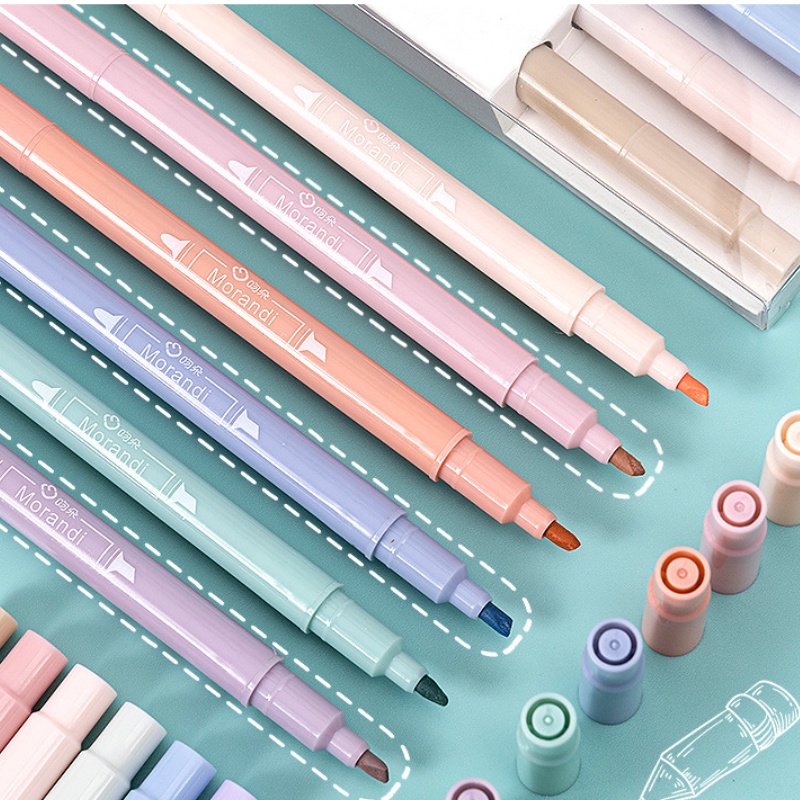 Bút dạ quang - Highlight - set 6 bút - dấu dòng - Bút đánh dấu cute học sinh - văn phòng - MIYABI STORE