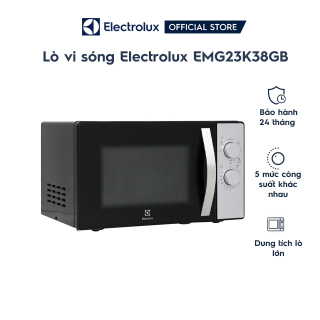 [Mã ELHADEV giảm 4% đơn 300K] Lò vi sóng Electrolux EMG23K38GB
