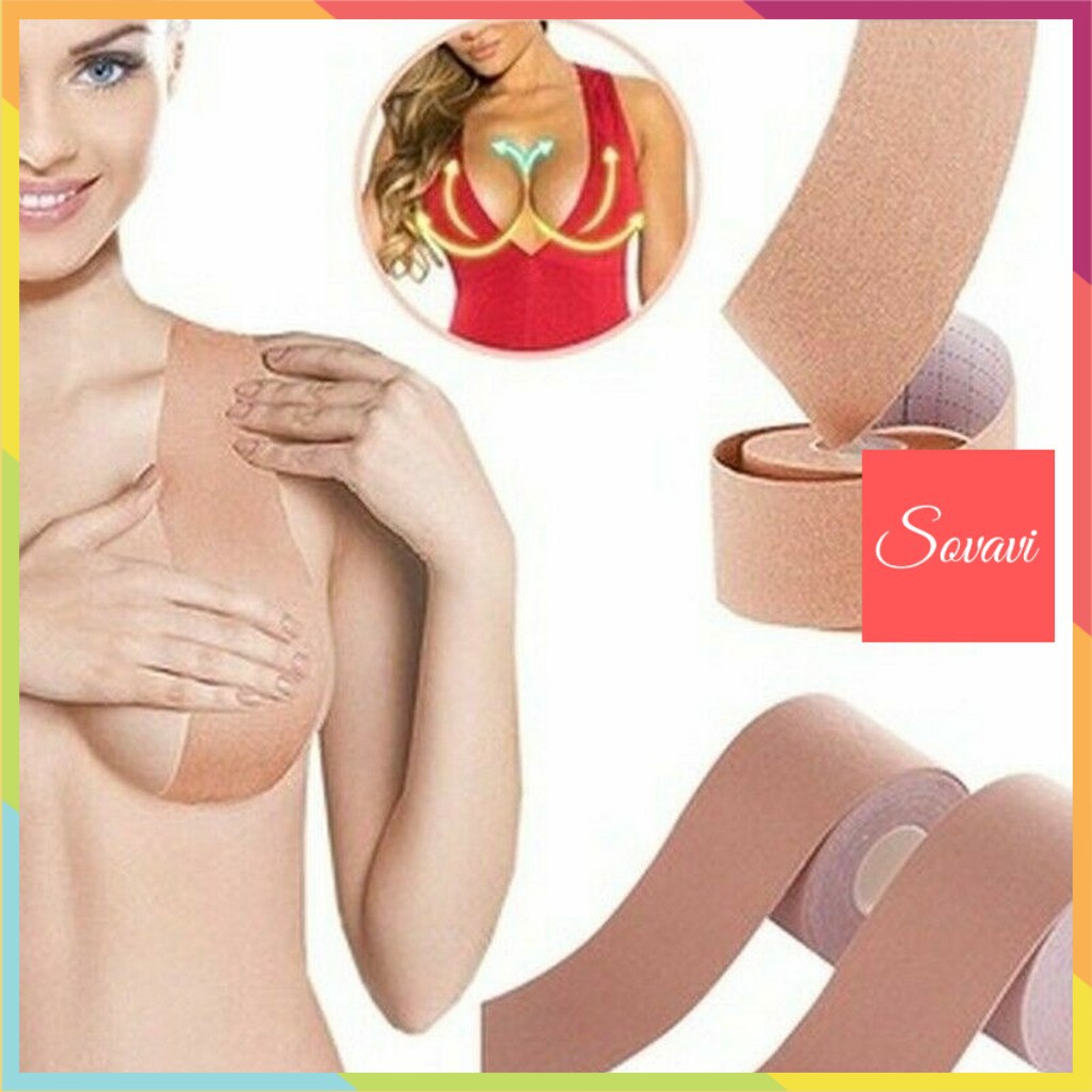 Cuộn băng dính dán nâng ngực dài 5m Boob Tape không kèm hộp đựng PK024 Sovavi