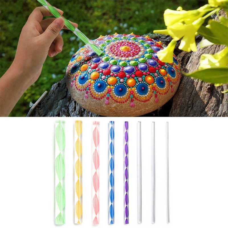 Set 29 Khuôn Acrylic Họa Tiết Mandala Dùng Để Hỗ Trợ Vẽ Đá