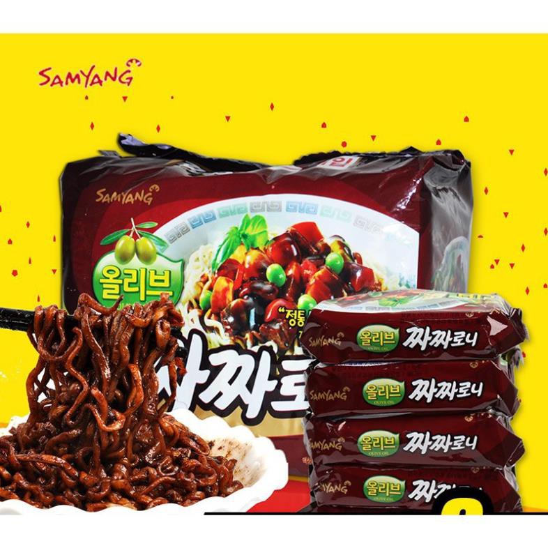 [Mã 66FMCGSALE hoàn 8% đơn 500K] Mì trộn tương đen Samyang gói 140gr