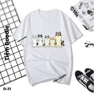 Áo thun nam nữ tay lỡ unisex oversize form rộng basic tee các chú chó husky ngộ nghĩnh