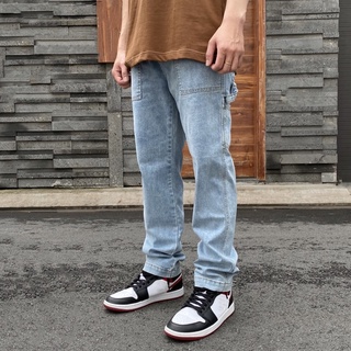 Quần Slim Pocket Jeans - Washed Blue