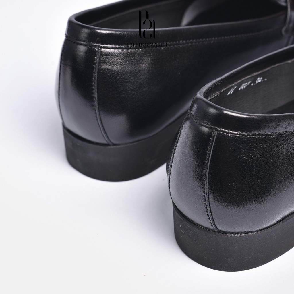 Giày Lười Nam Da Bò Loafer Nam Công Sở Đế Độn Cao Su Tăng Chiều Cao 3 cm Êm Chân Phong Cách Lịch Lãm - B21 Shoemaker