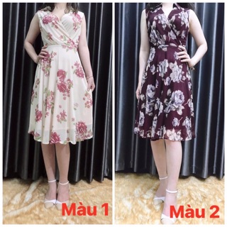 Váy hoa xoè phối lưới nl120190
