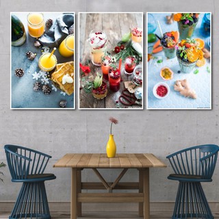 Tranh Treo Tường Canvas Bữa Tiệc Sắc Màu Decor Trang Trí Phòng Ăn Và Phòng Ngủ Có Khung Cao Cấp Khổ Lớn 40x60