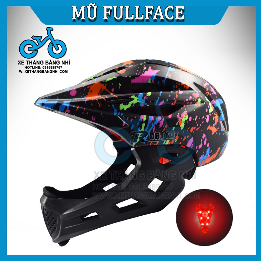 Mũ bảo hiểm trẻ em Fullface - đỏ