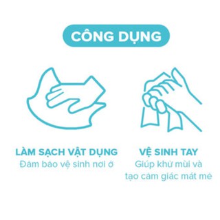 KHĂN GIẤY ƯỚT CỒN LET GREEN (50 MIẾNG/GÓI)