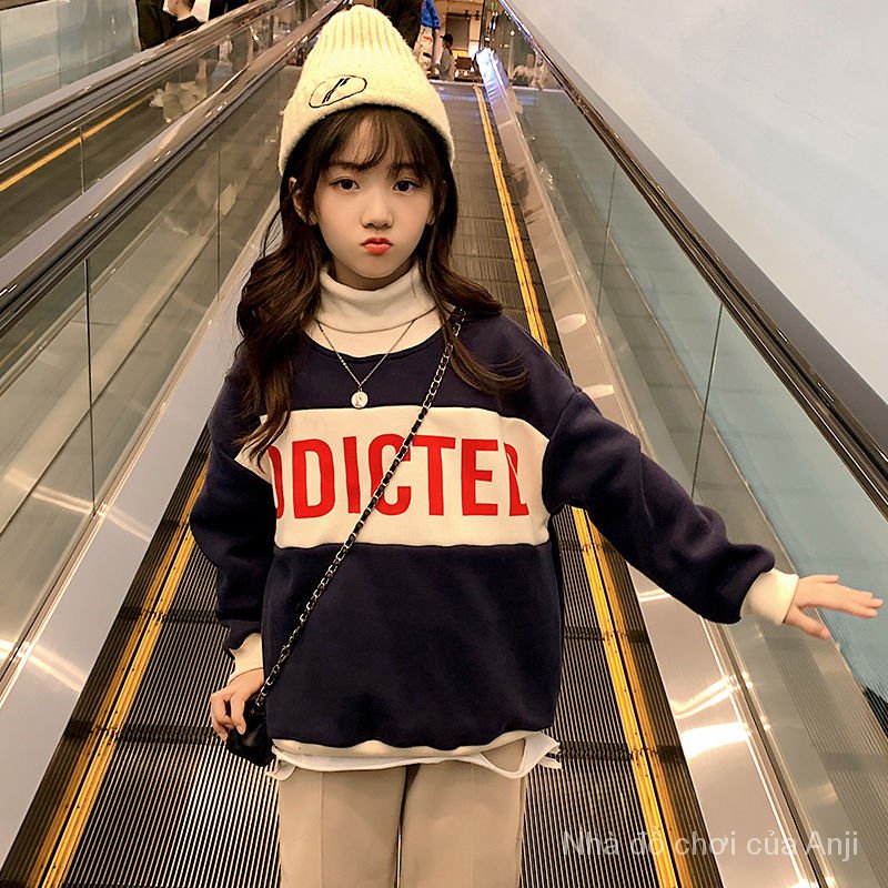 COD Kid's FashionGirl | 5-14 years old Girl's Sweater Autumn And Winter Plus New Version Korean Her