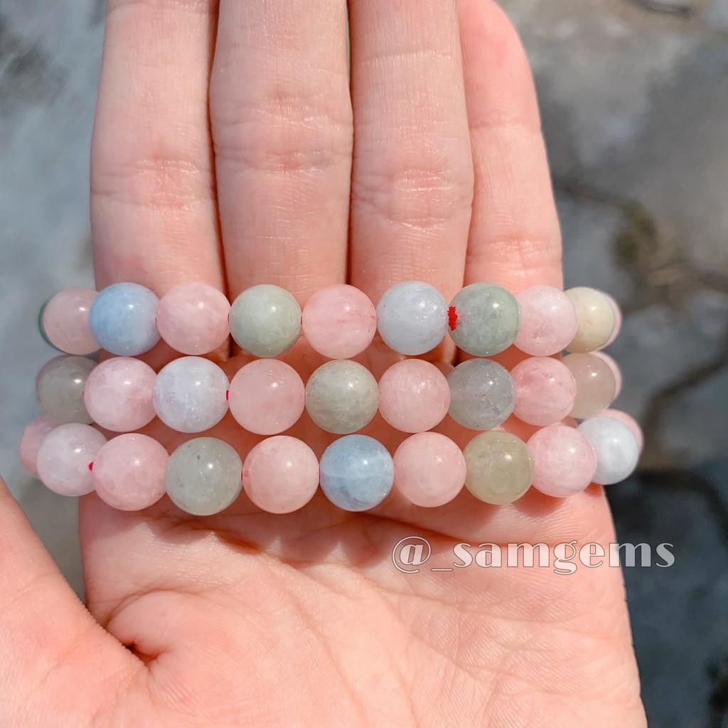 Vòng tay phong thủy Beryl ngọt ngào không kị mệnh Sam Gems