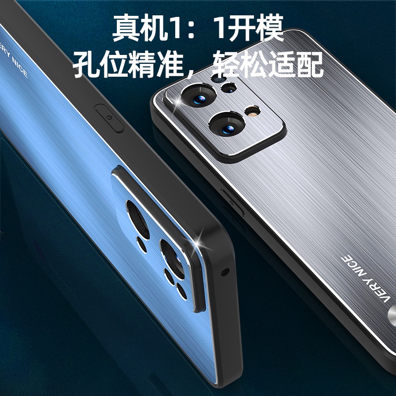 Ốp Điện Thoại TPU + PC Hợp Kim Nhôm Chống Sốc Cho Oppo Reno 7 Pro 5G Reno 7 Pro 5G