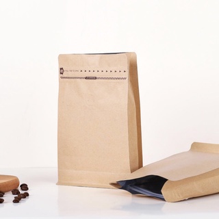 Túi zipper 8 cạnh giấy kraft đựng cafe thực phẩm chất lượng cao, giá rẻ