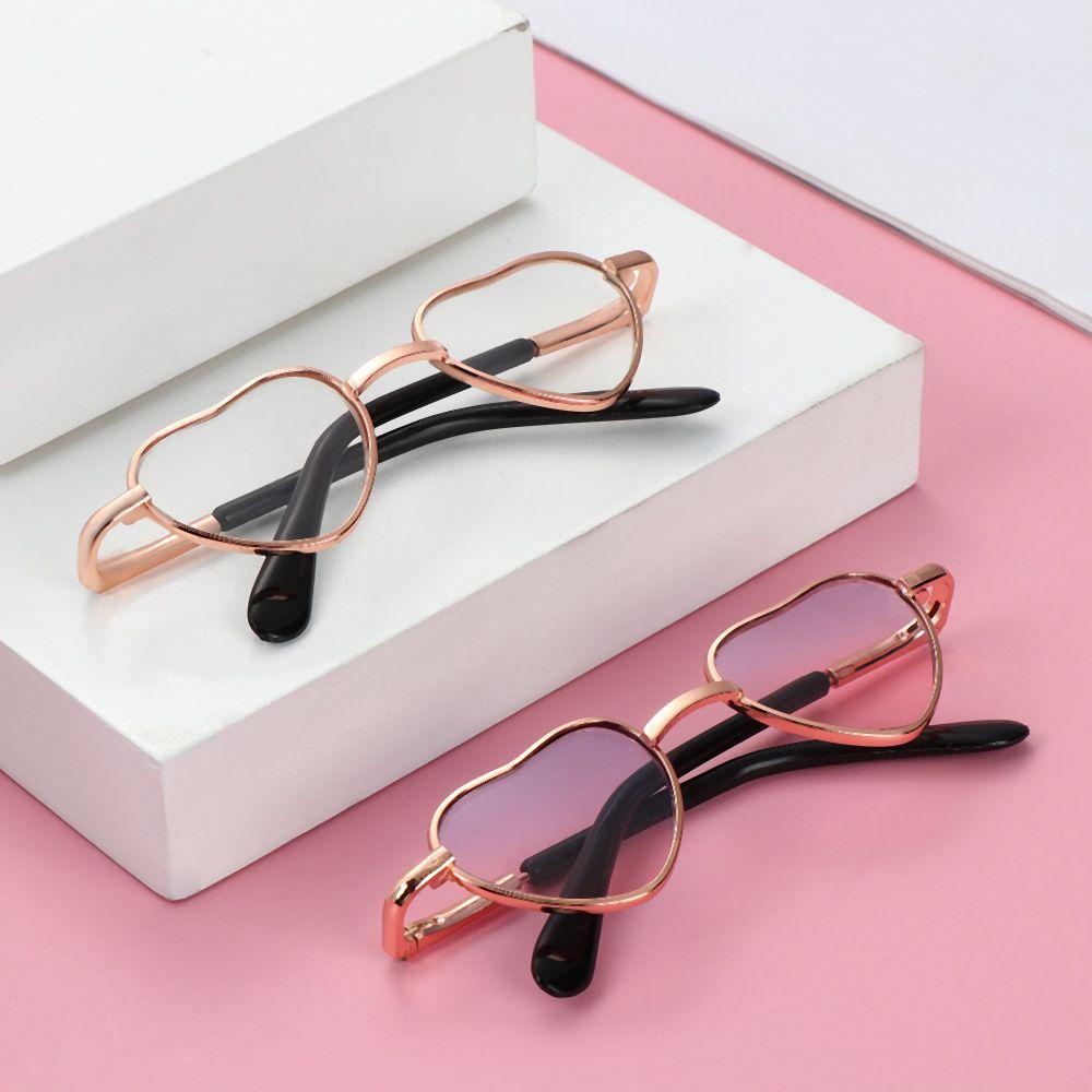 Mắt Kính Gọng Nhựa Hình Trái Tim Xinh Xắn Cho Búp Bê