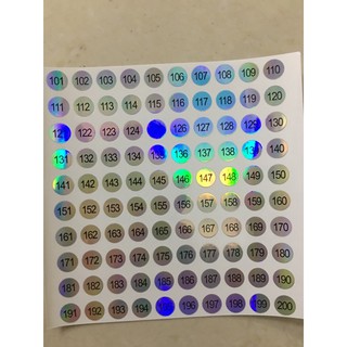 Decal số dán chai sơn , tem số dán nắp chai sơn