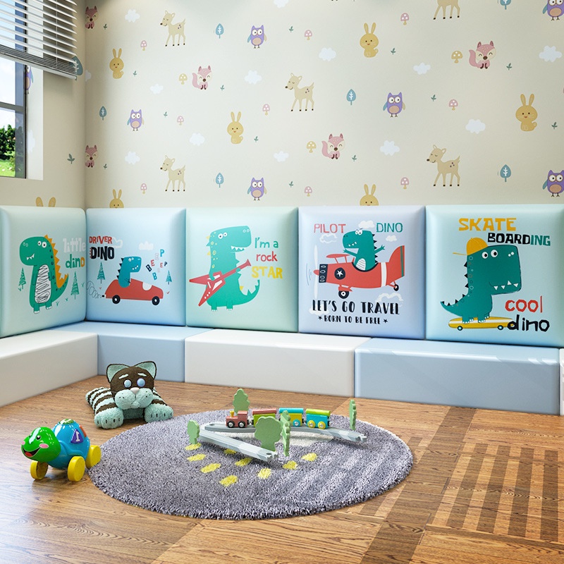 Tấm Lót Dán Tường 3D Chống Va Chạm Cho Trẻ, Tấm Lót Trang Trí Phòng Cho Bé - Nhiều Họa Tiết Lựa Chọn