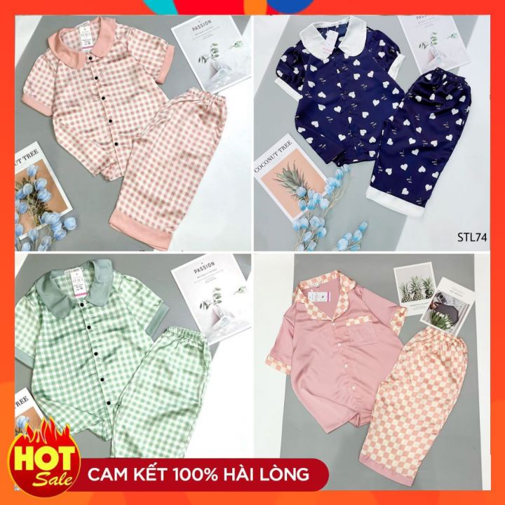 Pijama lụa lửng latin satin phối hàn cao cấp loại 1❤️freeship❤️mềm mịn, thoáng mát❤️bao đẹp❤️