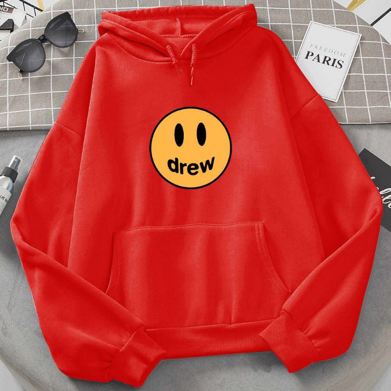 Áo hoodie unisex nỉ in mặt cười dreww size 35- 70kg
