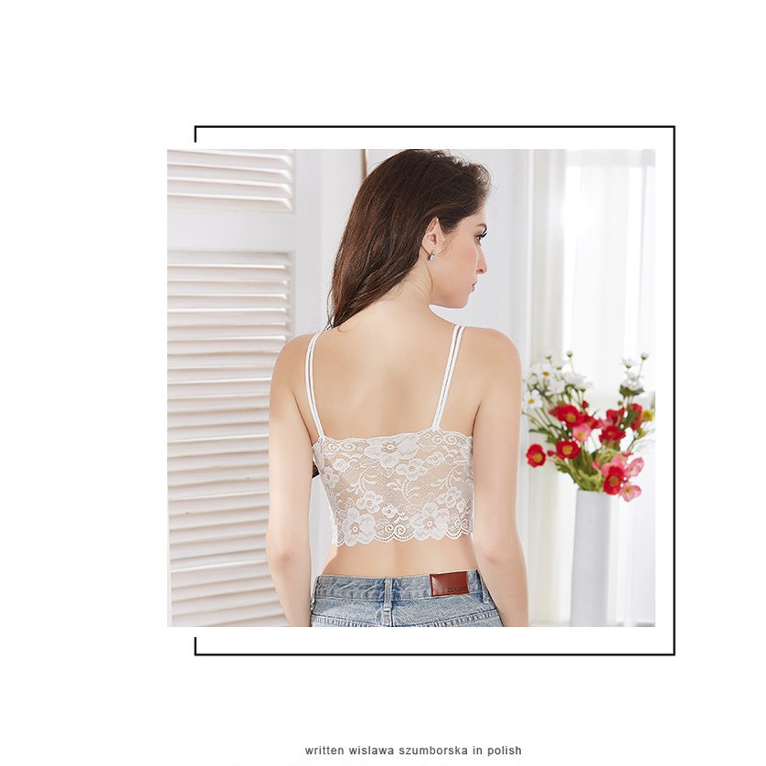 [Mã WA1606 giảm 15% đơn 99k] [khuyến mãi] Áo Lót Bra 2 Dây Dáng Croptop Ren Hoa | BigBuy360 - bigbuy360.vn