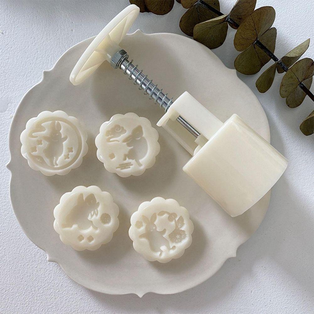 AUGUSTINA Khuôn Nhựa Làm Bánh Trung Thu 3D Tiện Dụng